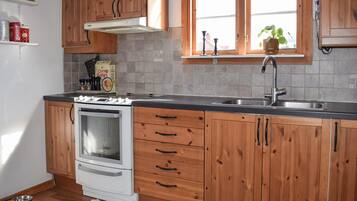 Réfrigérateur, micro-ondes, plaque de cuisson, lave-vaisselle