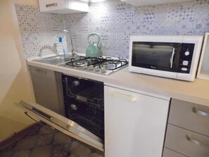 Réfrigérateur, micro-ondes, plaque de cuisson, lave-vaisselle