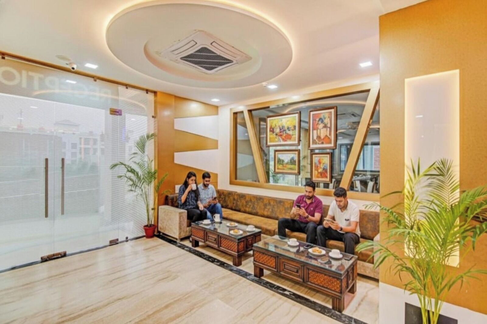 Chambre Luxe, balcon, vue ville | Hall