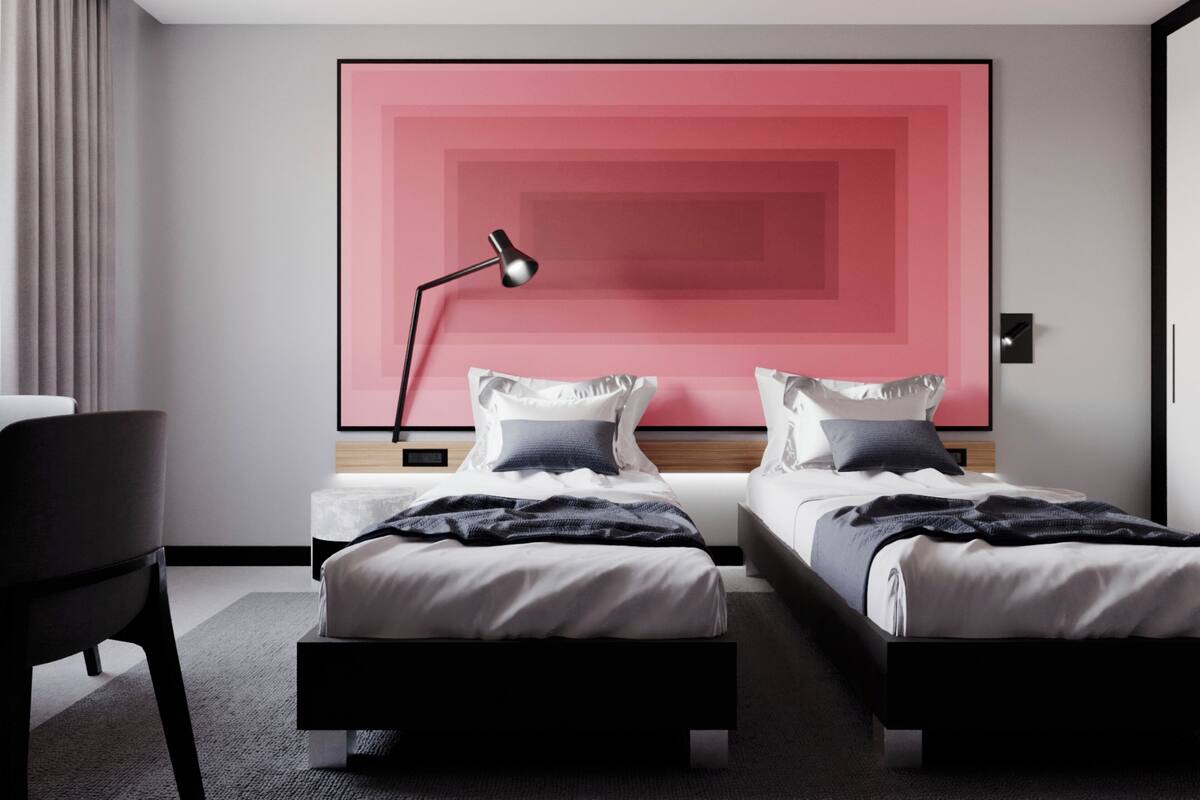 Kamar Superior, 2 Tempat Tidur Twin | Brankas, ruang kerja ramah laptop, tirai kedap cahaya, dan kedap suara