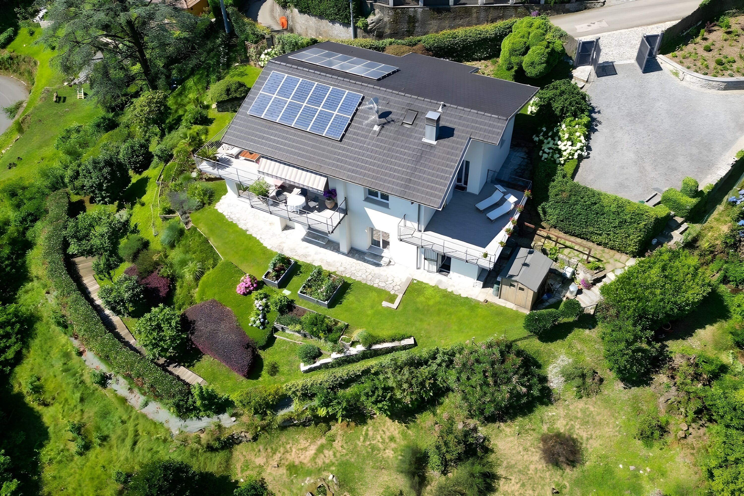 Familienvilla, Mehrere Schlafzimmer, Kühlschrank und Mikrowelle (Villa Alessia,Lake Maggiore View) | Außenbereich