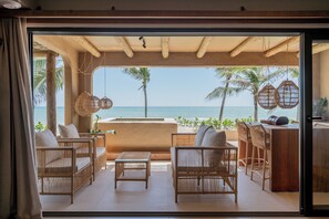 Ferienhaus, Veranda, Meerblick | Strand-/Meerblick