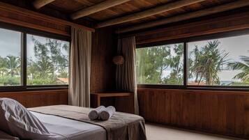 Familienapartment, Veranda, Meerblick | Wellness