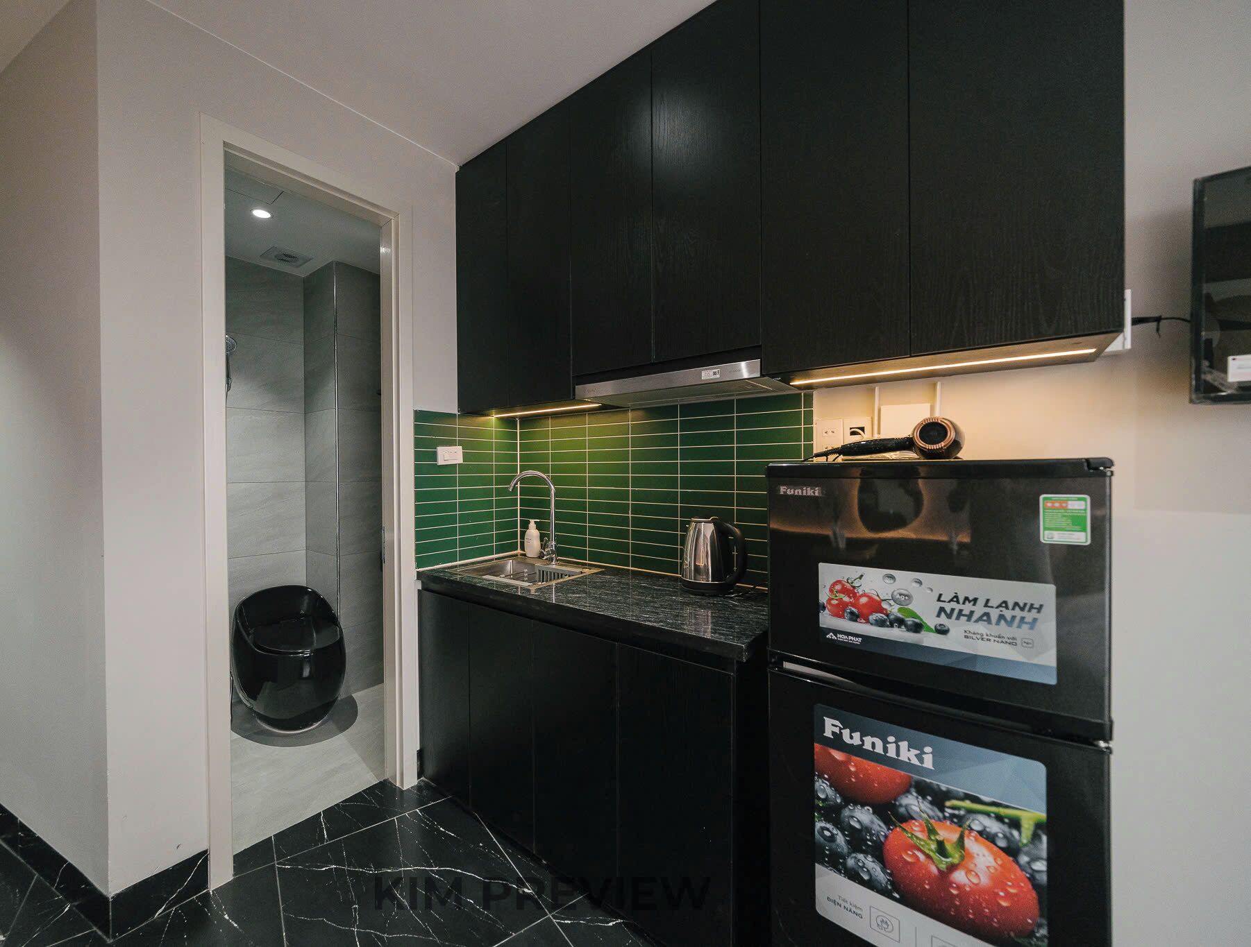 Quarto casal standard | Cozinha privada | Geladeira, cooktop