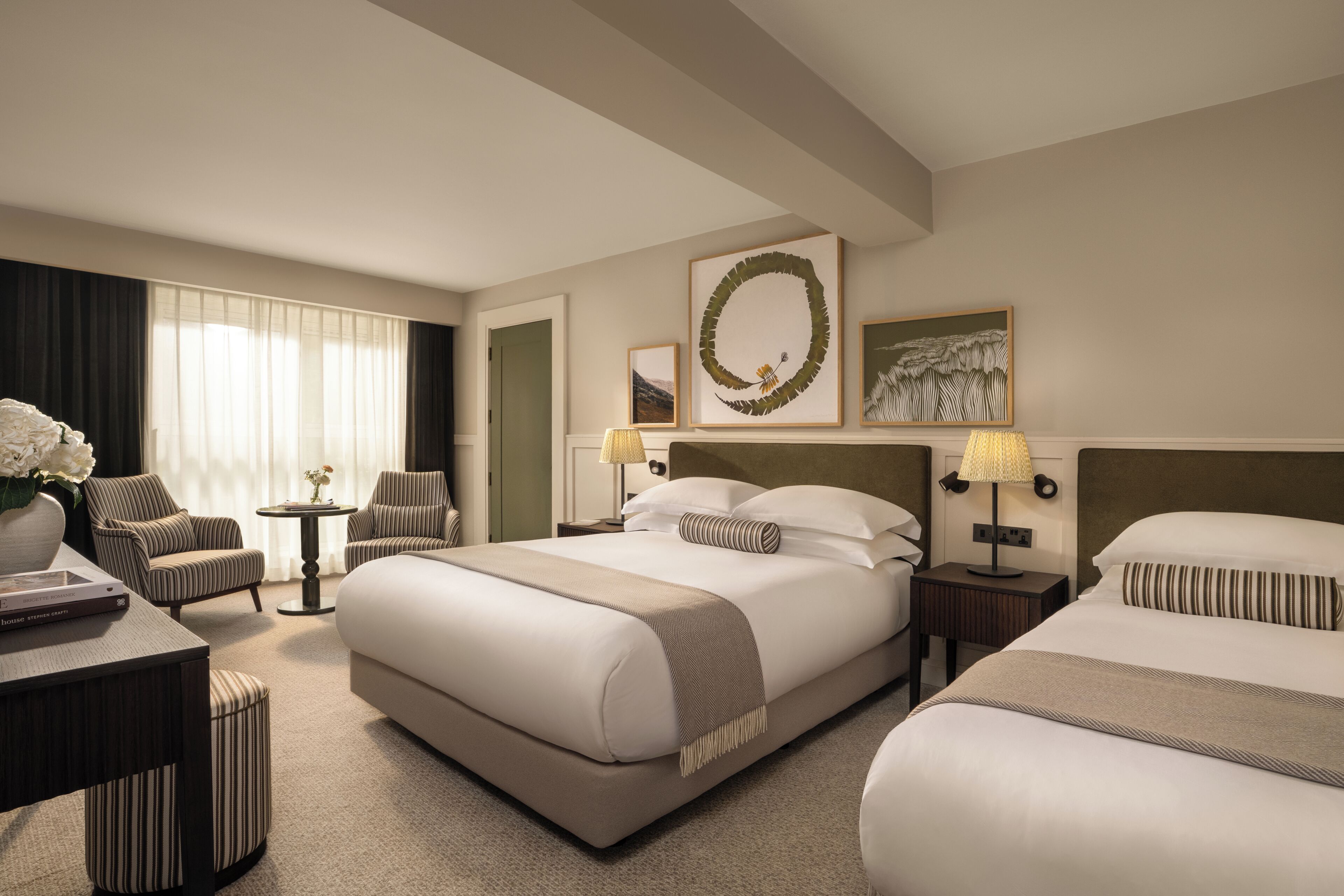 Grand Double or Twin Room | In-room safe, desk, laptop workspace, iron/ironing board