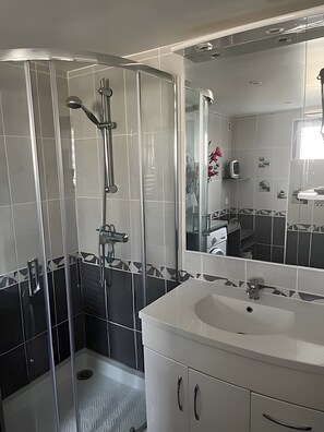 Shower - Gîte “Le Bois Flotté” in the Heart of Nature with Wi-Fi (Boismont)