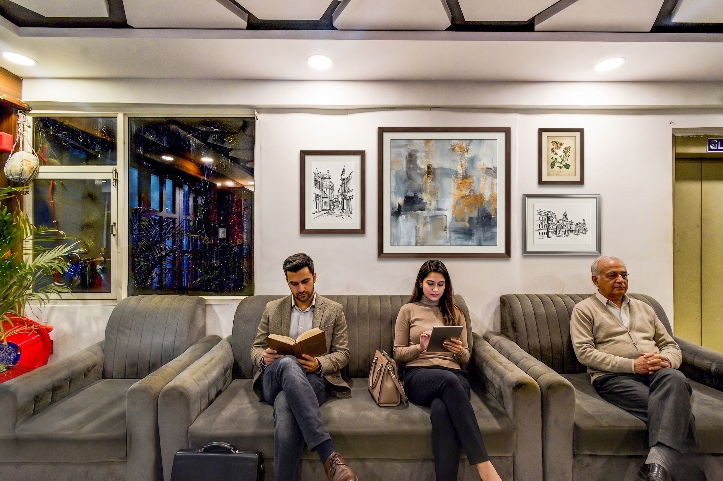 Lobby sitting area