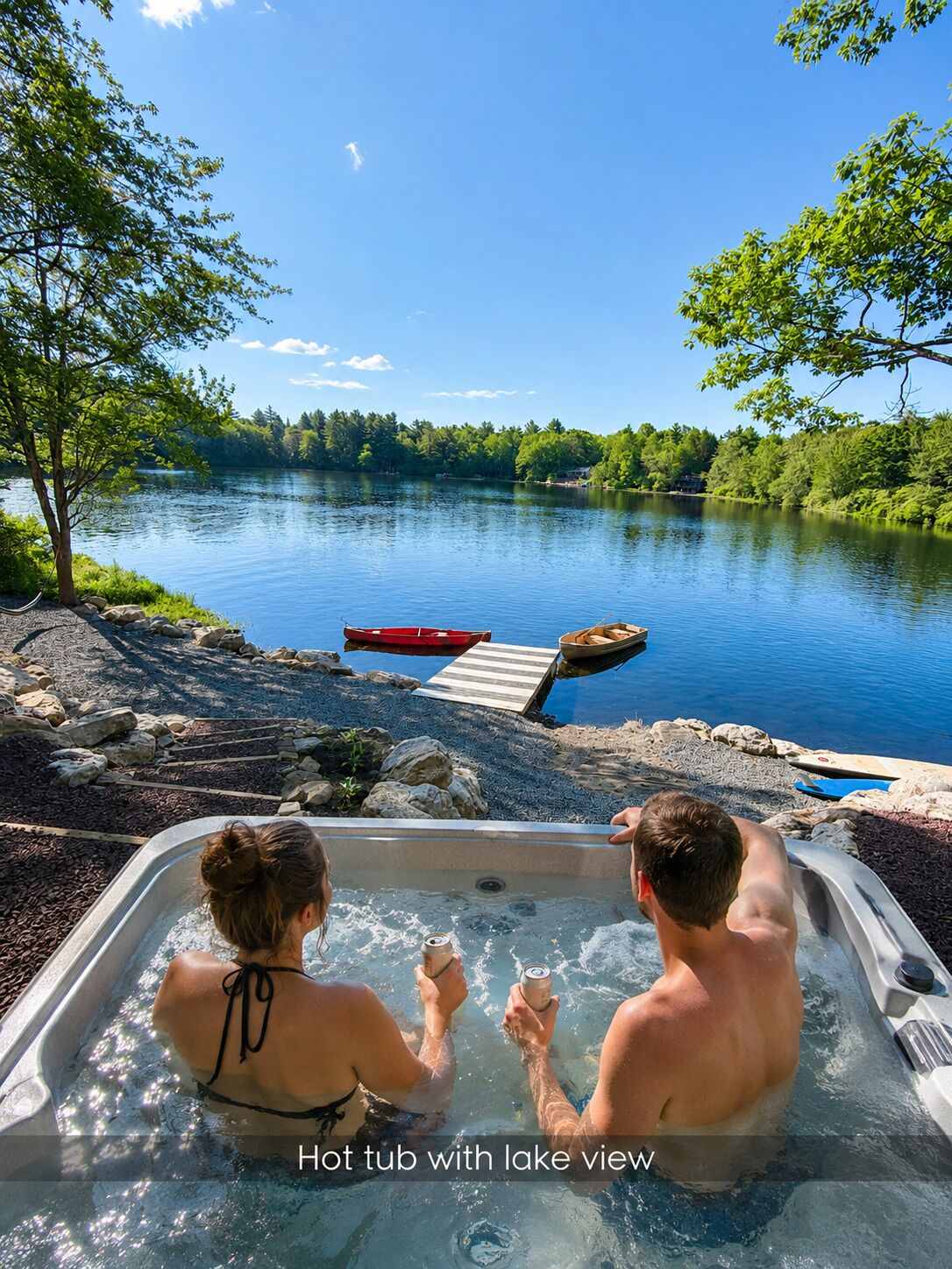 Outdoor spa tub