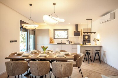 Villa Orkula Rab with Heated Pool, Gym & Sea View