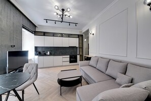 Apartment | Living room - RentPlanet - Apartament Komuny Paryskiej (Wrocław)