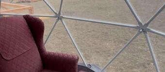 Cozy Geodesic Glamping Dome on a Canadian Ranch with Horses, Perfect for a Weekend of Wellness