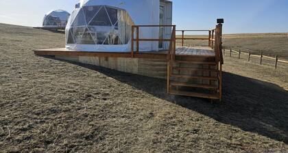 Tranquil Dome on the Calm Prairies of Alberta, Canada, near Medicine Hat and Redcliff