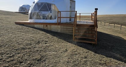 Tranquil Dome on the Calm Prairies of Alberta, Canada, near Medicine Hat and Redcliff