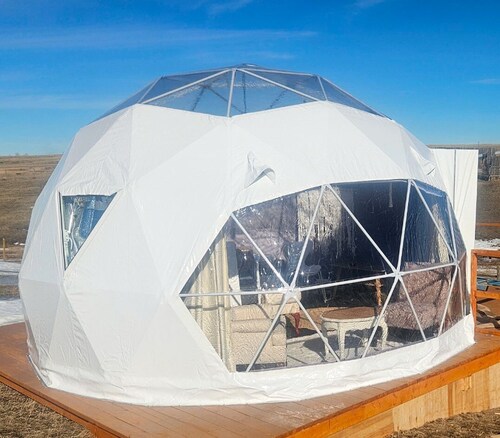 Tranquil Dome on the Calm Prairies of Alberta, Canada, near Medicine Hat and Redcliff