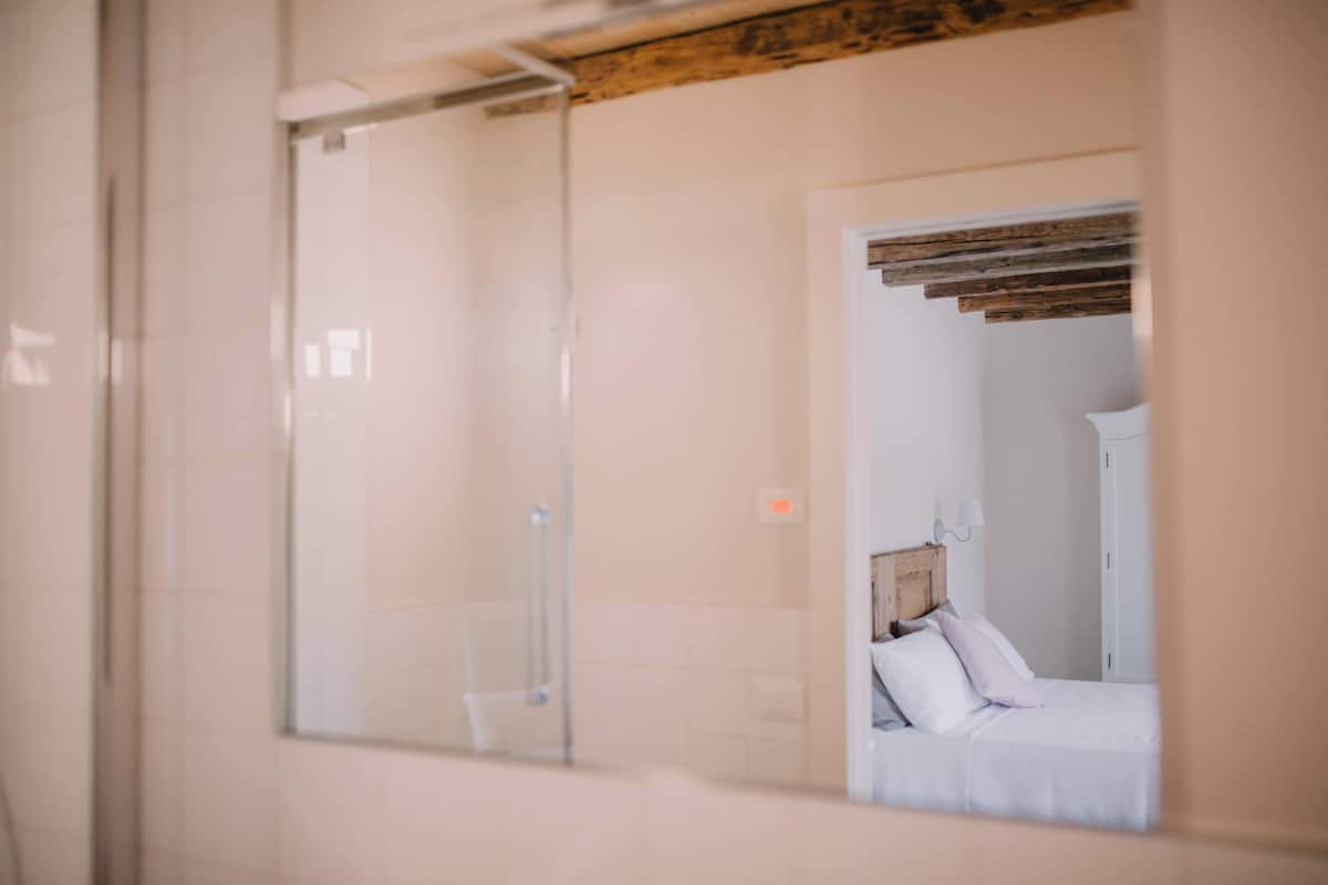 Double Room | Premium bedding, down duvets, memory-foam beds, desk