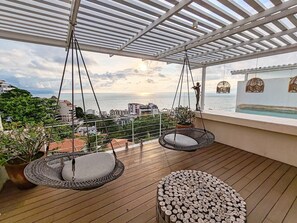 Terrace/patio - Unique Designer Gem: Private Pool, Elevator, Views (Puerto Vallarta)