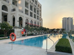 Pool - FIRST CLASS |2BR| Lagoon View | Creek Beach Living (Dubai Creek Harbour)
