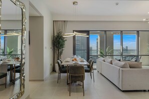 Dining - FIRST CLASS |2BR| Lagoon View | Creek Beach Living (Dubai Creek Harbour)