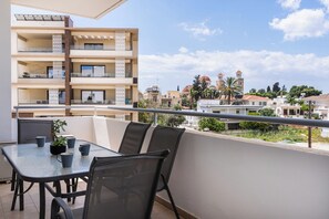 Apartment, Balcony, City View | Outdoor dining - 2BR Apt Near Larnaca Beach & Center (Larnaka)