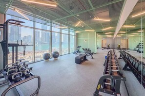 Fitness facility - Tranquil Studio With Skyline & Burj Glimpse (Business Bay)