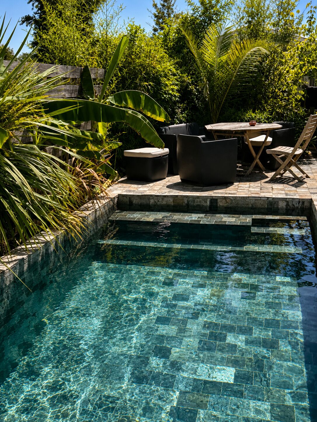 Piscine extérieure, piscine chauffée