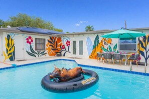 A heated pool