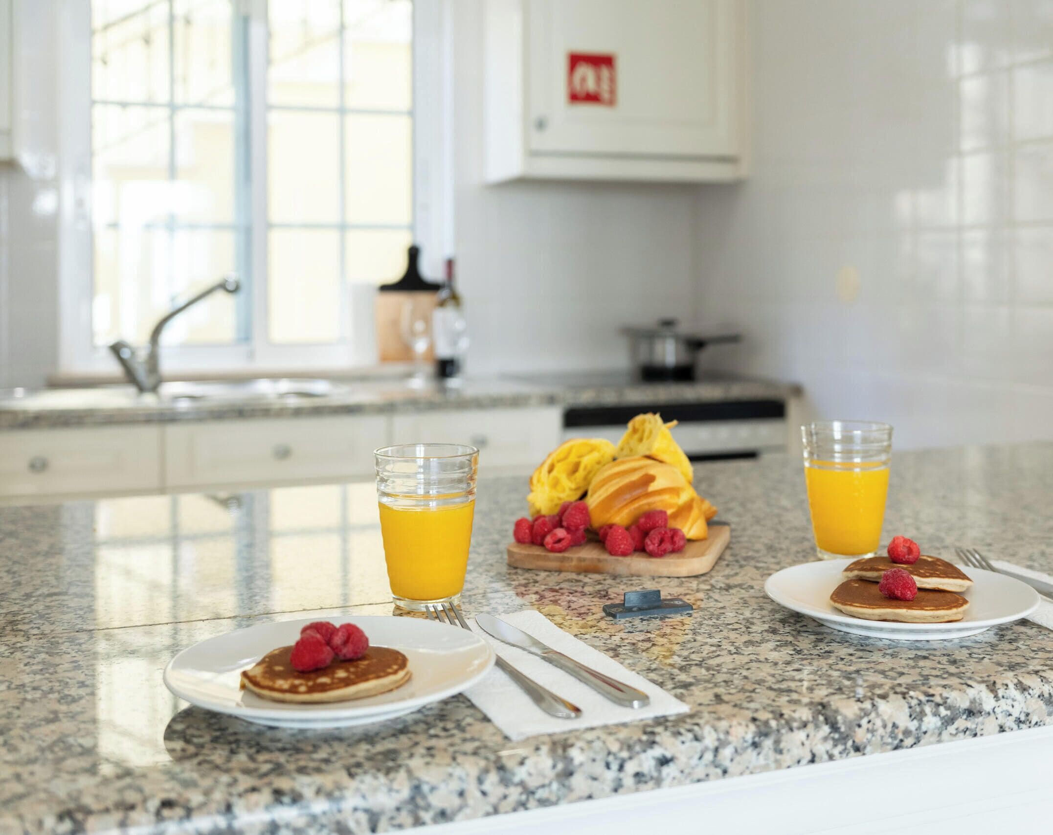 Fridge, oven, dishwasher, coffee/tea maker