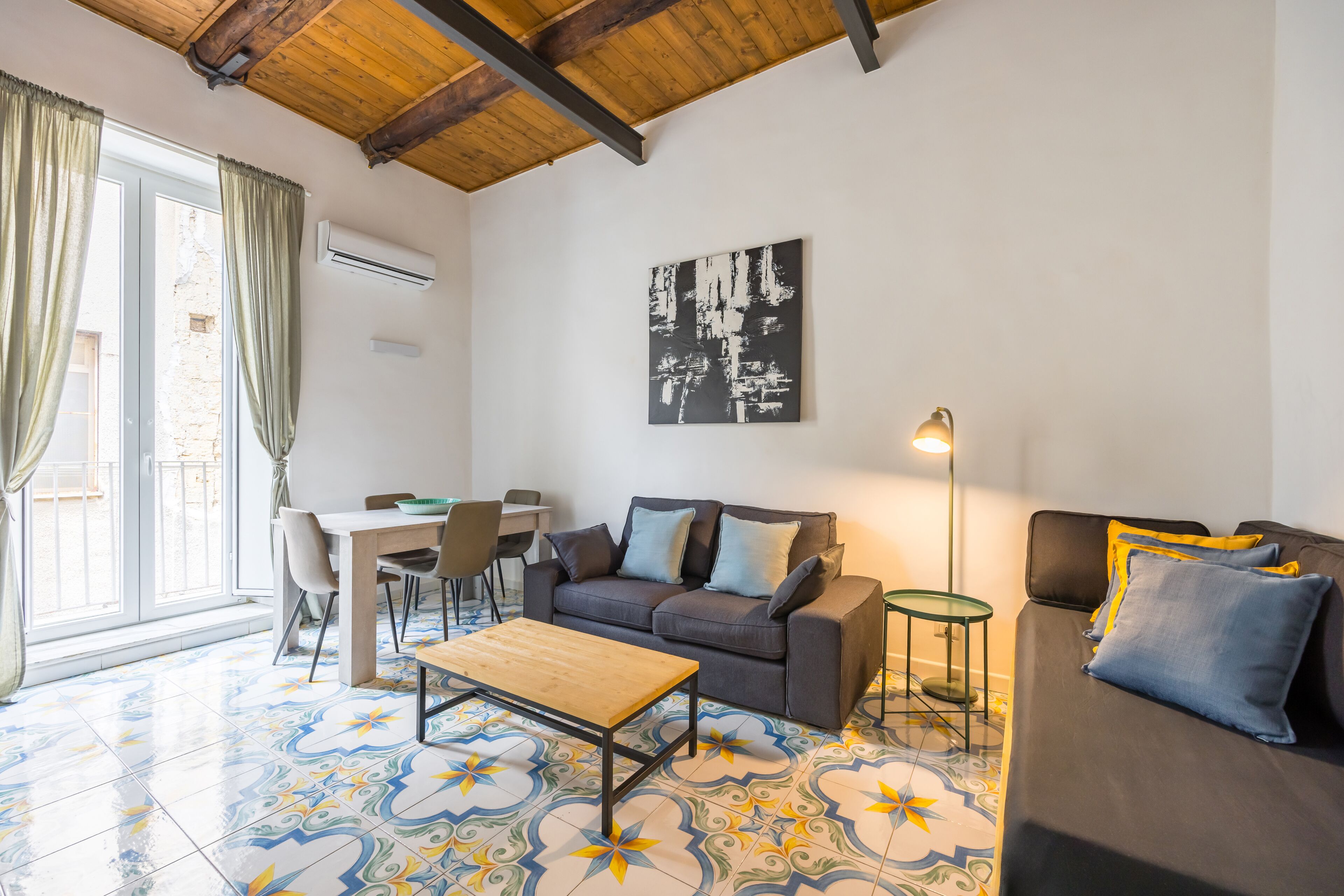 Apartment (1 Bedroom) | Living area | 32-inch Smart TV with cable channels