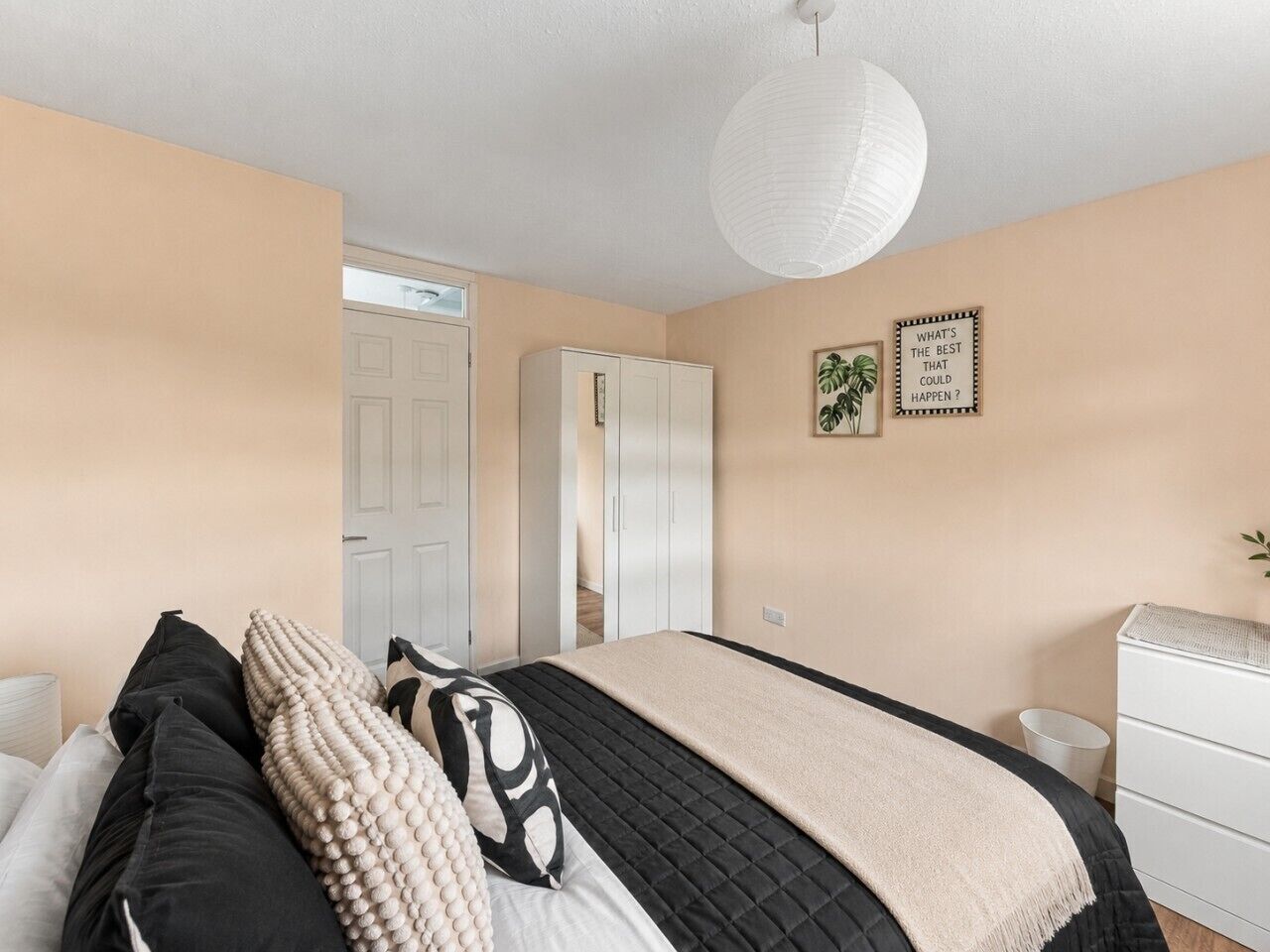 Bedroom two features a comfortable double bed with fresh linen and towels provided.