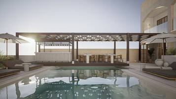 Indoor pool, outdoor pool