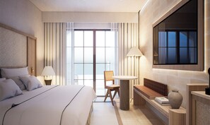 Roupas de cama antialérgicas, frigobar, cofres nos quartos, escrivaninha