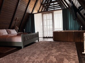 Deluxe bungalow, uitzicht op zee | Gratis wifi