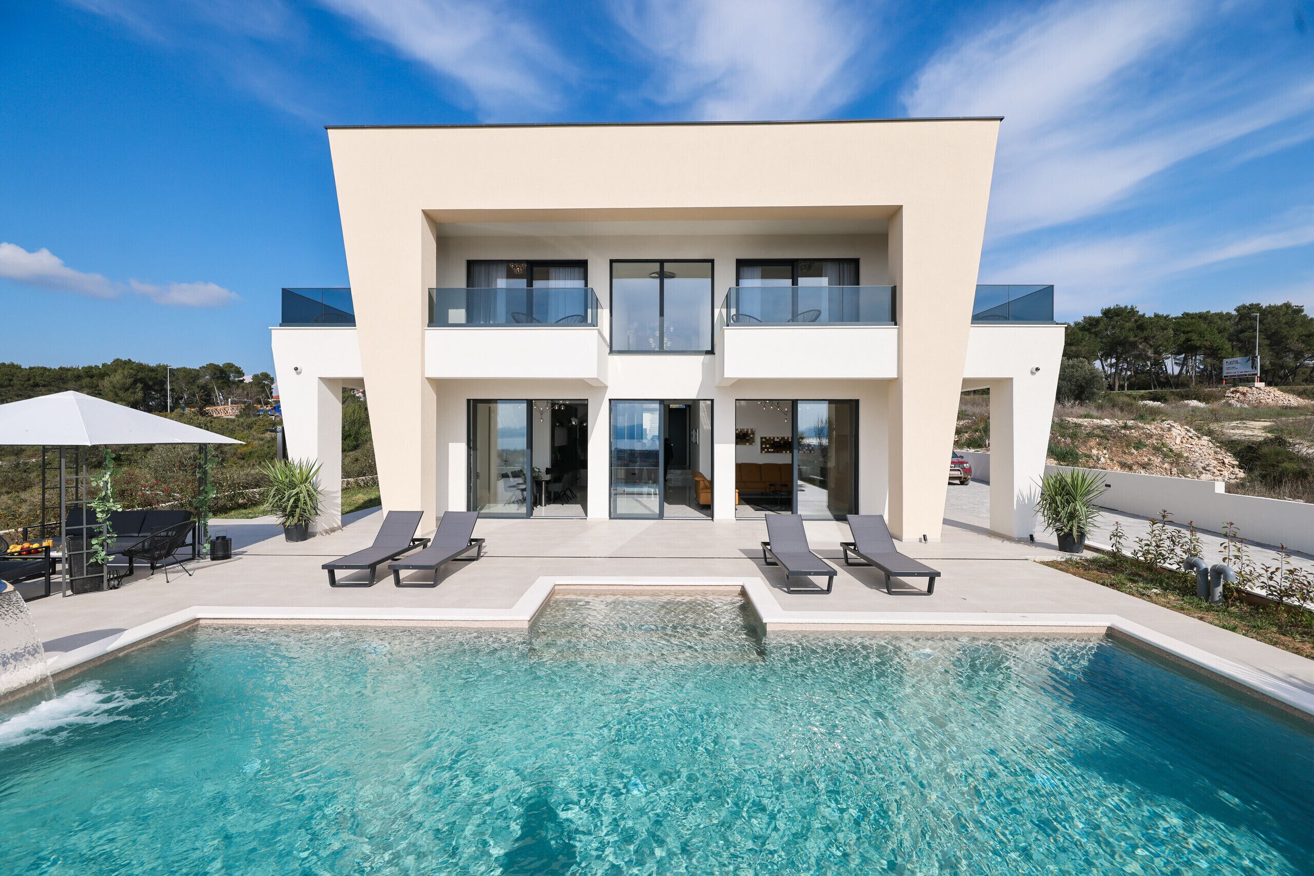 A heated pool