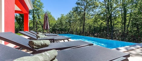 A heated pool