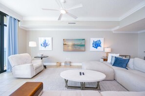 Living area - Phoenix West 1803 3 Bedroom Condo (Orange Beach)