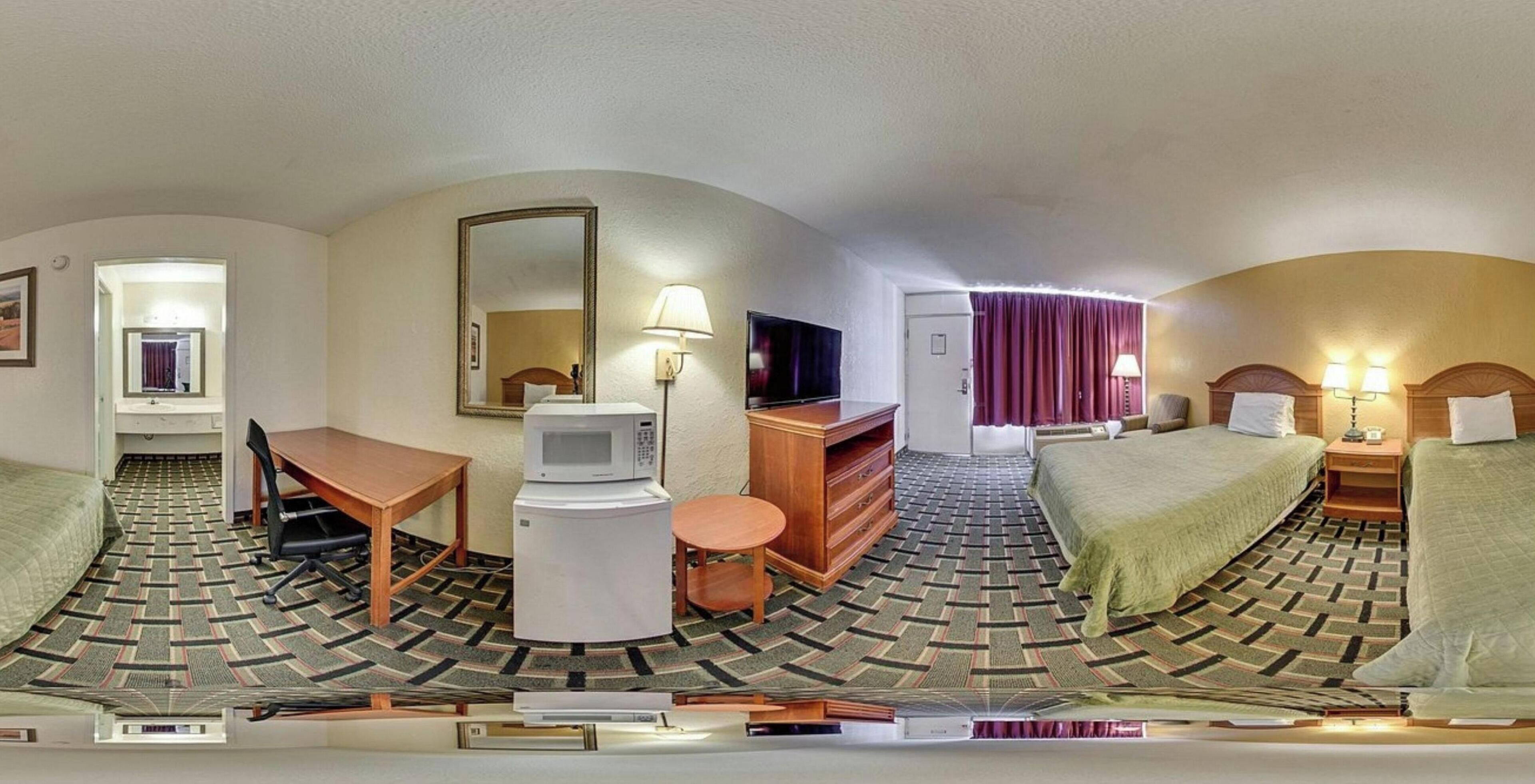 Chambre, 2 lits doubles, non-fumeur | Bureau, accès au Wi-Fi (inclus), literie fournie