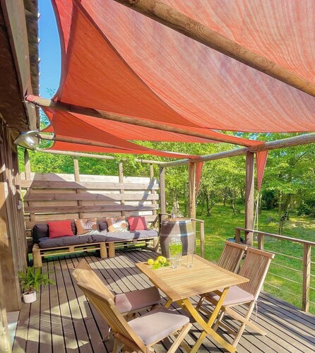 Le Tonnelier Chalet implanté en pleine nature à 20 mns des plages