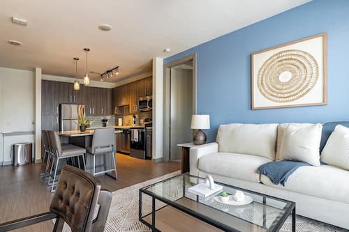 Apartment (2 Bedrooms) | Living area | 50-inch TV with digital channels