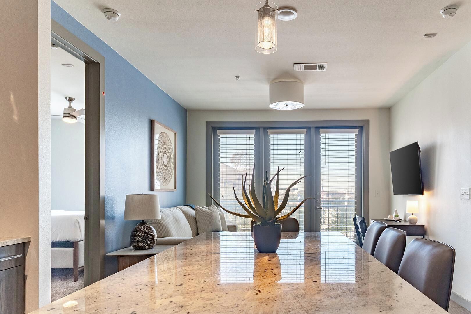 Apartment (2 Bedrooms) | Living area | 50-inch TV with digital channels