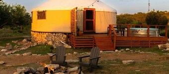 Luxury Hill Country Yurt • Pool, Views, Coffee Bar