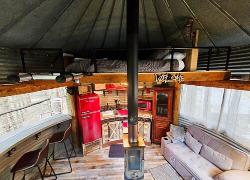 Bin There Treehouse - A Grain Bin treehouse!