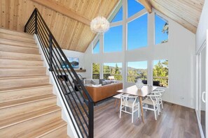 TV, fireplace, offices - The Lakeview House (w/ hot tub, by @To_Dwell_Here) (Lake Arrowhead)