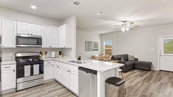 Microwave, oven, stovetop, dishwasher