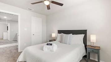 Iron/ironing board, travel crib, free WiFi, bed sheets
