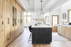 Fridge, microwave, oven, stovetop - The Mountain House, by designer Emily Henderson (Lake Arrowhead)