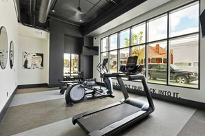 Fitness facility - Muse | Centrally-located condo with fast WiFi, central AC, balcony & gym (Nashville)