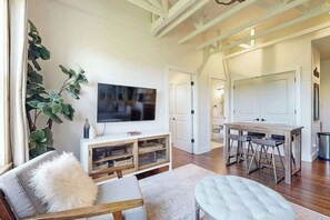 TV, offices - Modern-Rustic Suite w/ Pool & Outdoor Lounge | Near Downtown | Dog-Friendly (Nashville)