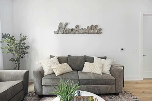 TV - Dog-friendly condo with AC & shared rooftop deck - walk everywhere (Nashville)