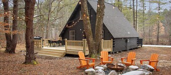 Cozy A-Frame Cabin by Pond with Fire Pit in Private Woods