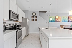 Fridge, microwave, oven, stovetop - 4BR Grill  Resort Pool   Kids Rooms Near Disney 5129 (Kissimmee)